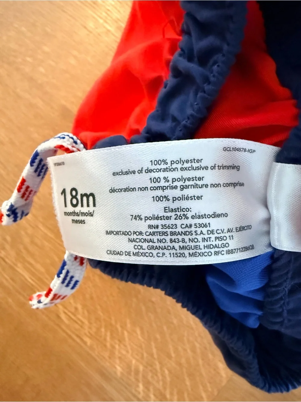 CARTER’S | Navy and Red Kids' Flag Rash Guard Swim Set